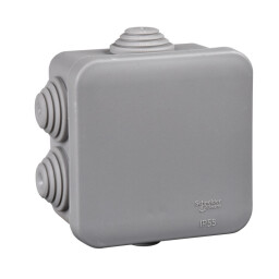 Rozvodná krabica IMT35090 prázdna , 95x95x48mm (vnút.70x70x40mm) , sivá