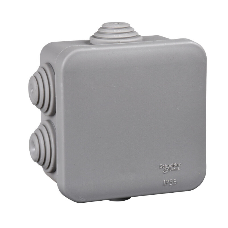 Rozvodná krabica IMT35090 prázdna , 95x95x48mm (vnút.70x70x40mm) , sivá