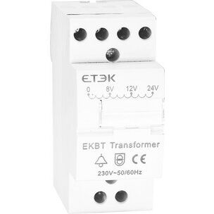 Zvončekový transformátor ETEK EKBT - AC230V/AC8V-12V-24V 8VA (204001)