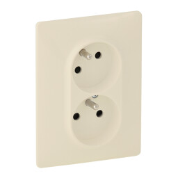 Valena life - 753286 - 2-zásuvka 16A/250V béžová s natočenou dutinkou