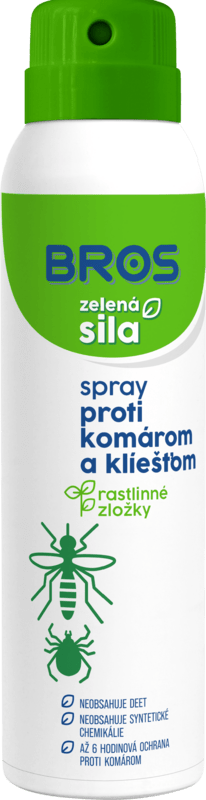 Bros Zelená sila spray proti komárom a kliešťom 90 ml