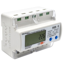 Digitálny elektromer Qoltec 50883 DIN 3-fázový 3x230/400V 100A WiFi (Tuya)