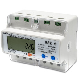Digitálny elektromer Qoltec 50883 DIN 3-fázový 3x230/400V 100A WiFi (Tuya)