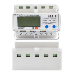 Digitálny elektromer Qoltec 50883 DIN 3-fázový 3x230/400V 100A WiFi (Tuya)