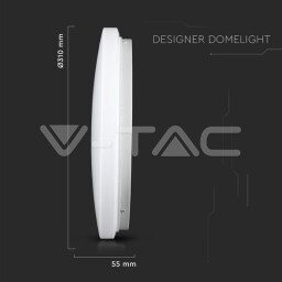 V-TAC LED Svietidlo 18W 3v1 CCT 1800lm MILKY-mliečny kryt (217605) VT-8418