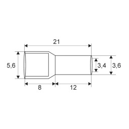 Dutinka izolovaná 1x 6,0 mm² / 12mm , 05493 
