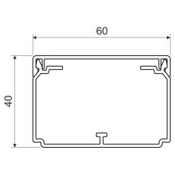 Káblová lišta PVC 60x40mm 2m biela 001 014 060040 20 00 