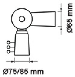 V-TAC Nastaviteľný výložník - redukcia na stožiar 75-85/65mm (VT-795) 3624