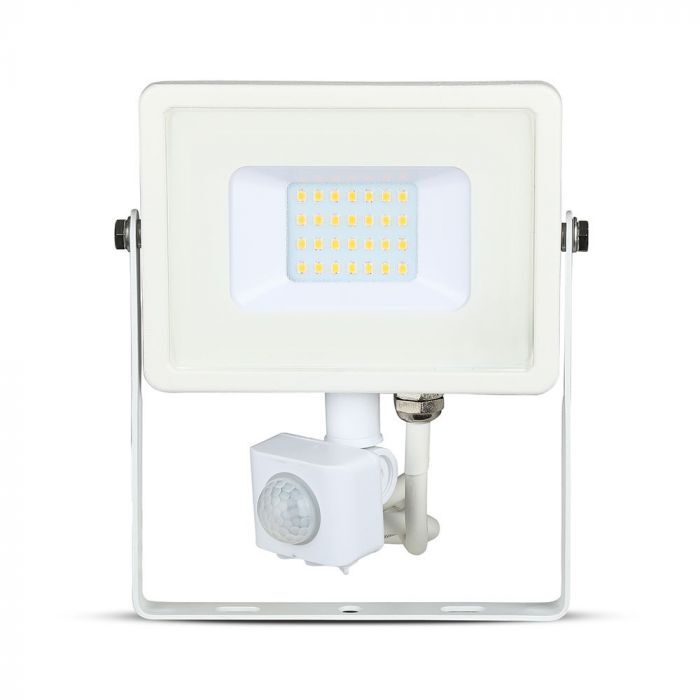 V-TAC LED reflektor so senzorom 20W SAMSUNG Chip 1600lm 6400K biely (450) VT-20-S