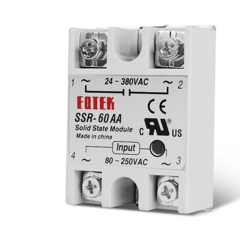 Bezkontaktné relé SSR-60AA , 80-250VAC / 24-380VAC 60A (L669B)