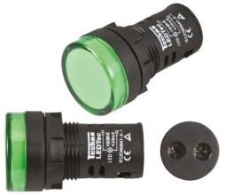 Signálka AD16-22DS zelená LED 230V 29mm /22mm-otvor/ (K459B)