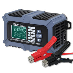 Inteligentná mikroprocesorová nabíjačka s testerom batérií a funkciou opravy 12V/6A , LCD displej , pre batérie AGM/LiFePO4/GEL Qoltec 52488