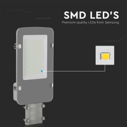 Uličné svietidlo LED 30W 3000lm 6500K SAMSUNG chip (215261) VT-30ST-N