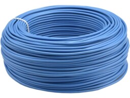 Vodič pevný H05V-U 1x1 mm² modrá 500V (CY) predaj kruhy 100mt. /bal.