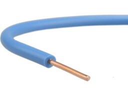 Vodič pevný H05V-U 1x1 mm² modrá 500V (CY) predaj kruhy 100mt. /bal.
