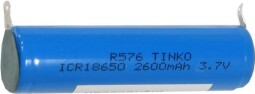 Akumulátor Li-Ion ICR18650 3,7V/2600mAh pásikové vývody (R576)
