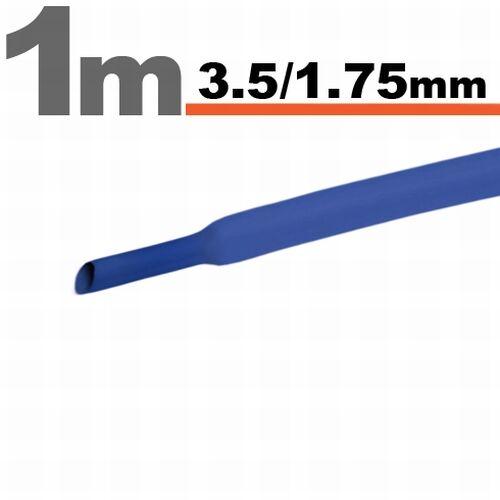 Zmršťovacia hadica 11021K 3,5/1,75mm 1m modrá bužírka