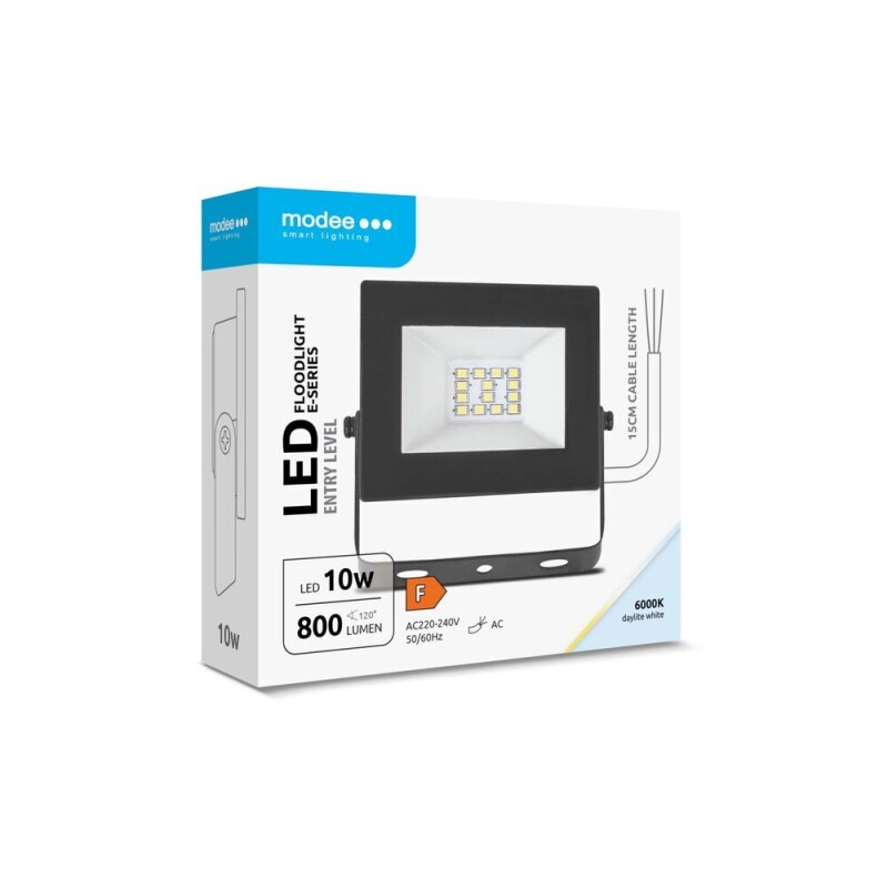 Modee Lighting LED Floodlight E-series Slim 10W 120° 6000K (800 lumenov) ML-FLS6000K10WEN