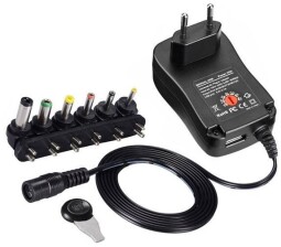 Spínaný sieťový adaptér MANUAL-30W 3-12V 2,5A + USB 5V/2,1A (G736A)