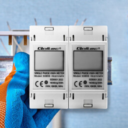Digitálny elektromer Qoltec 50899 DIN 1-fázový 230V 60A