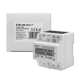Digitálny elektromer Qoltec 50900 DIN 3-fázový 3x230/400V 100A