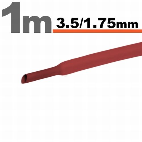 Zmršťovacia hadica 11021P 3,5/1,75mm 1m červená bužírka