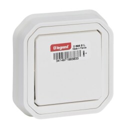 Plexo55 069851L striedavý prepínač č.6 zapusť. s rámikom biely