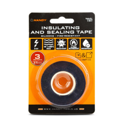Páska izolačná a tesniaca silikónová 25mm x3m čierna -50 – +260°C (11077)