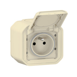 Plexo55 069776L zásuvka 2P+PE povrch. piesok