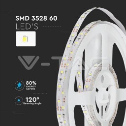 V-TAC LED pás SMD2538 60LED IP20 5m/bal. 6400K (212005) VT-3528