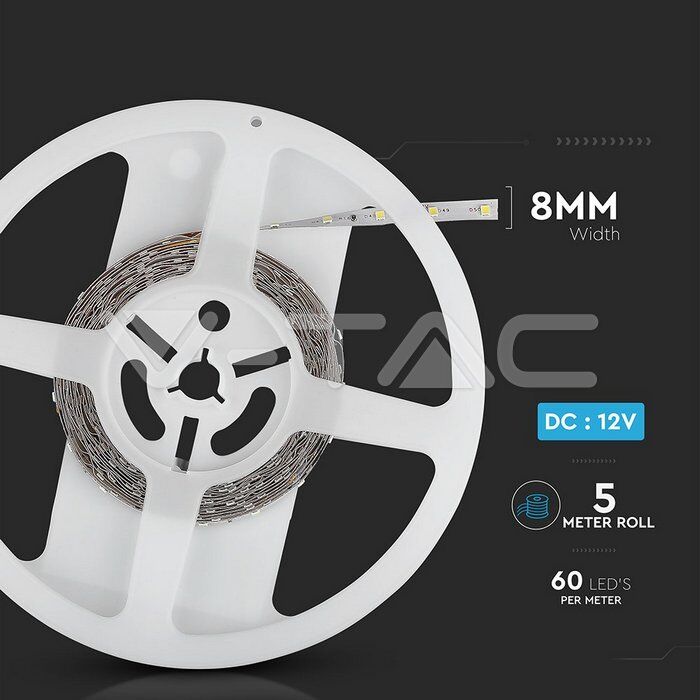 V-TAC LED pás SMD2538 60LED IP20 5m/bal. 6400K (212005) VT-3528