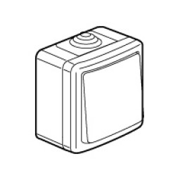 Plexo55 - 090307 - Spínač č.5B (6+6) IP55 - biely