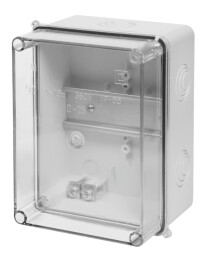 Krabica odbočná 0230-00 CARBO-BOX IP55 s DIN lištou , priehladný kryt