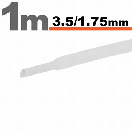 Zmršťovacia hadica 11021W 3,5/1,75mm 1m biela bužírka