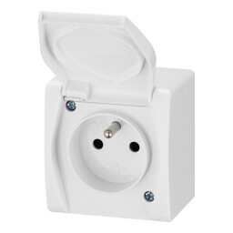 Hermes2 1021-00 1-zásuvka 2P+PE IP44 povrchová biela