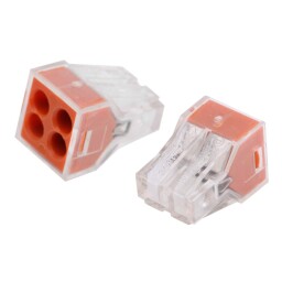 Bezskrutková krabicová svorka PCT-104 , 4x 0,75-2,5mm² (L965A) EQ.773-104 WAGO