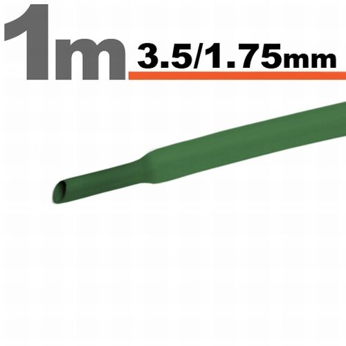 Zmršťovacia hadica 11021Z 3,5/1,75mm 1m zelená bužírka