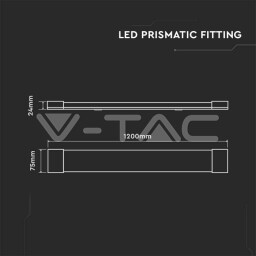 V-TAC LED lineárne svietidlo 40W 4800lm 4000K 1200mm (8048) VT-8340