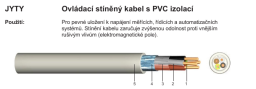 Kábel JYTY-O 14x1 sivý 