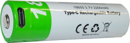Akumulátor Li-Ion ICR18650 3,7V/2000mAh, konektor USB-C (R576B)