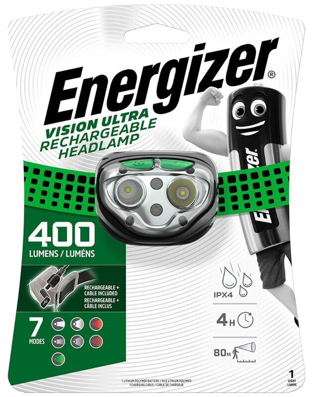 Energizer čelovka Vision Ultra HD 400lm nabíjateľná