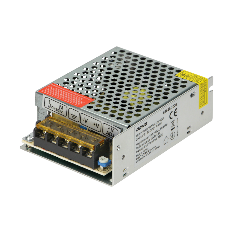 Zdroj LED OR-ZL-1633 60W (5A) 12VDC IP20