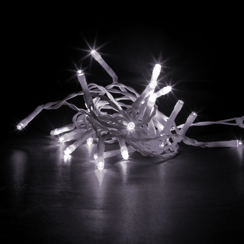 Svetelný záves 100LED , 2,2m , denná biela , 8-programov (58902C)