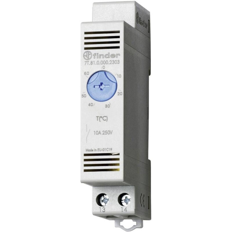 Termostat FINDER 7T.81.0.000.2303 modulárny 0-60°C