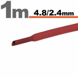 Zmršťovacia hadica 12273048R - 4,8/2,4mm/1m - červená