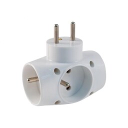 Rozbočovacia zásuvka - rozdvojka -  3x230V RW-3 , R-31/S biela